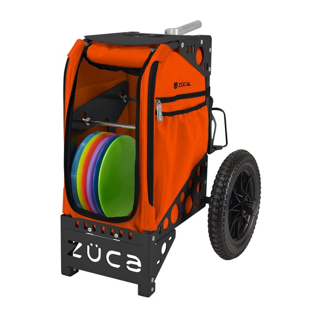 ZÜCA Disc Golf Cart, Orange w/accessory Pouch