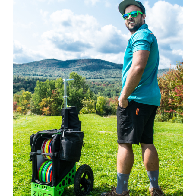 ZÜCA Disc Golf Cart, Orange w/accessory Pouch
