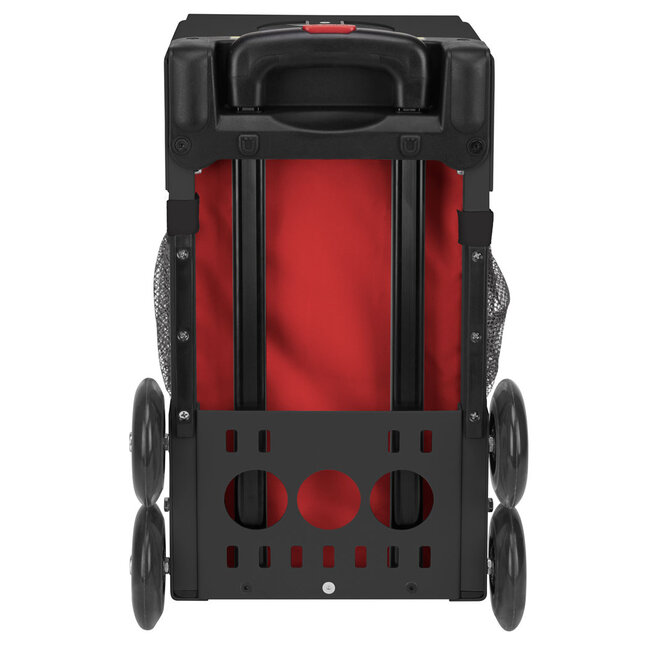 ZÜCA Chili – Sac de sport et d’école rouge à roulettes avec siège