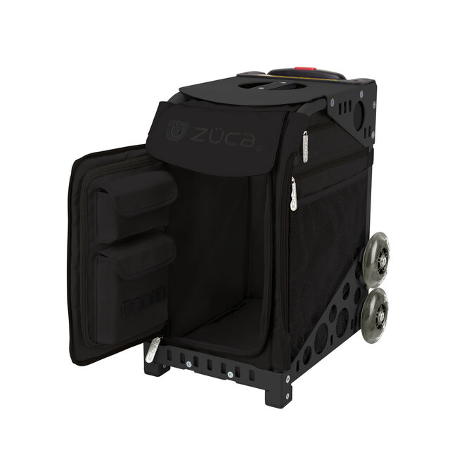 ZÜCA Stealth – Sac de sport et d'école noir à roulettes avec siège