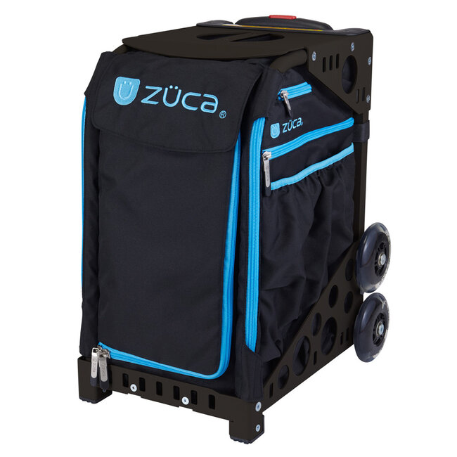 ZÜCA XO Black/Blue – Rolling Sports Bag with Seat