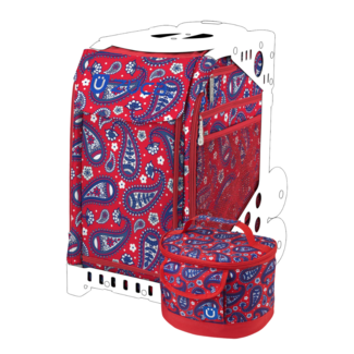 ZÜCA Paisley in Red Insert with Lunchbox (A)