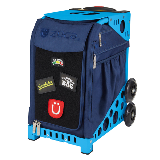 ZÜCA Cornhole Sport Trolley – Navy Bag on Wheels