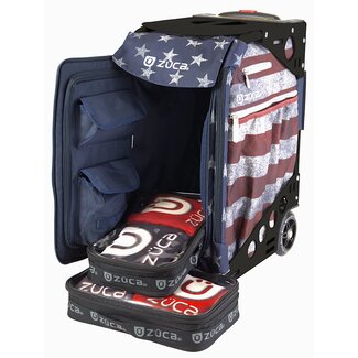 ZÜCA Cornhole Pro Rolling Bag -  Old Glory
