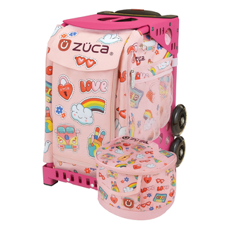 ZÜCA Groovy Vibes – Rolling School & Sports Bag with Seat + Lunchbox