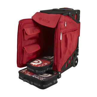 ZÜCA Cornhole Pro Roltas Rood/Zwart met Zitfunctie