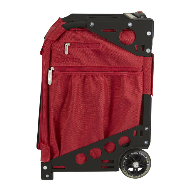 ZÜCA Cornhole Pro Rolling Bag Red/Black with Seat Function