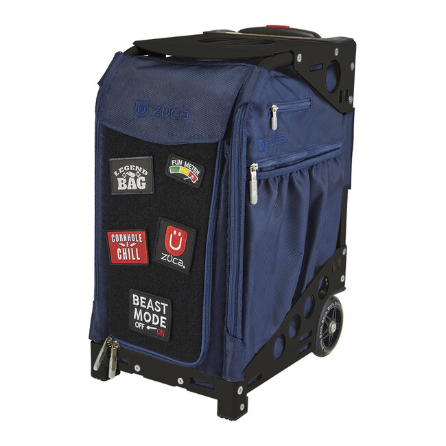 ZÜCA Sac à Roulettes Cornhole Pro Navy/Noir avec Fonction Siège