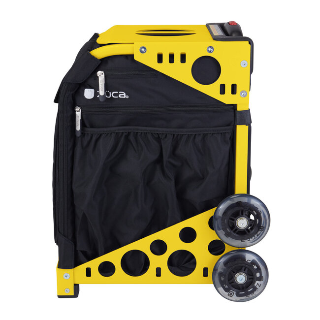 ZÜCA Sport Bag XO Black Bundel Yellow Frame Flashing Wheels