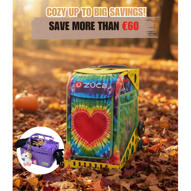 ZÜCA Sport Bag Tie Dye Love Cadre Jaune avec Tag-A-Long Violet