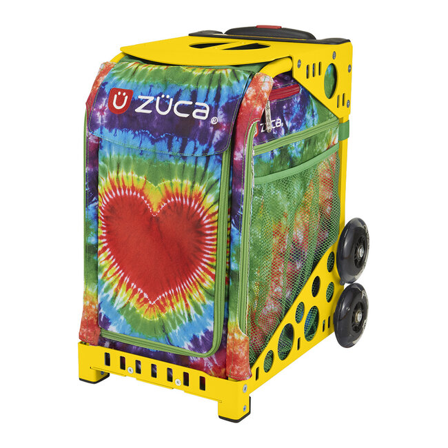 ZÜCA Sport Bag Tie Dye Love Cadre Jaune avec Tag-A-Long Violet