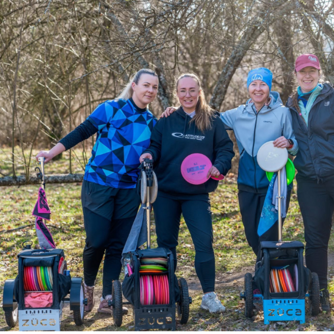 ZÜCA ZÜCA DG Starter Bundle 2026 Compact Disc Golf Trolley Red
