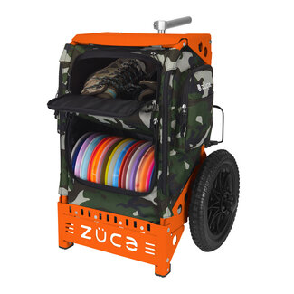ZÜCA ZÜCA DG Enthusiast Bundle 2026 Trekker Cart Disc Golf Camo Orange Frame