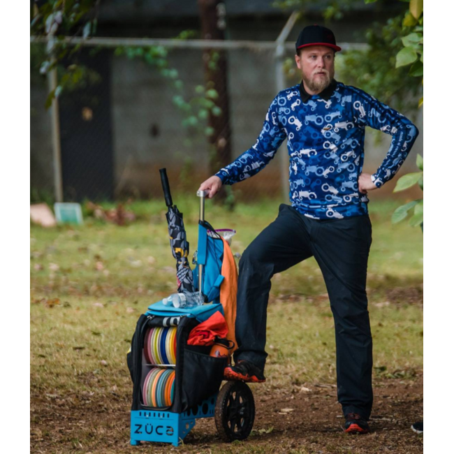 ZÜCA ZÜCA DG Pro Bundle 2026 Disc Golf Cart Onyx Blue Frame
