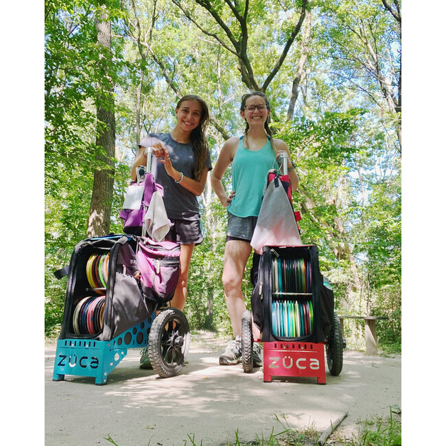 ZÜCA ZÜCA DG Pro Bundle 2026 Disc Golf Cart Gunmetal Blue Frame