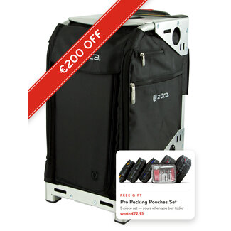ZÜCA Pro Artist Black/Silver + Packing Pouches Set