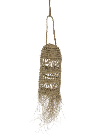 Rock The Kasbah Hanging lamp seagrass 'Meduse' with fringes