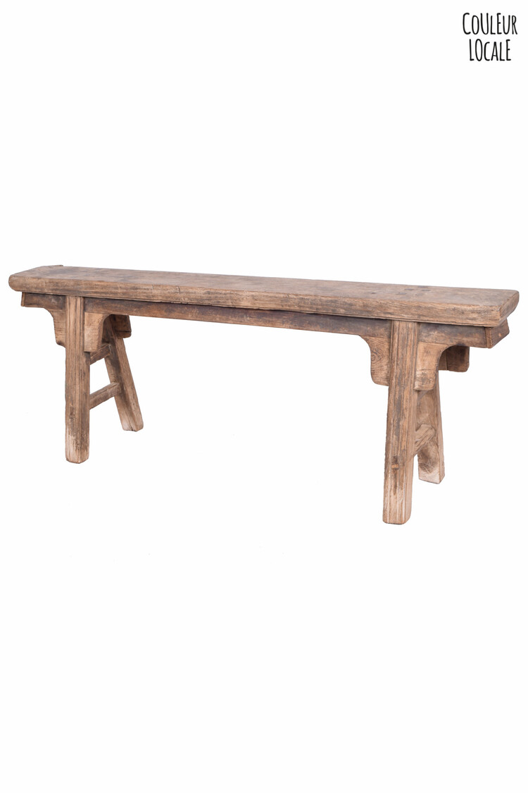 Small vintage bench, elm