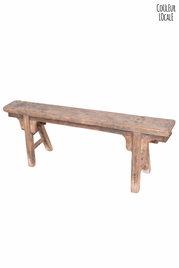 Small vintage bench, elm