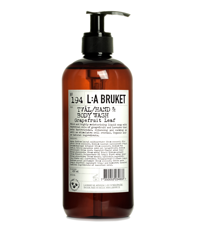 LA Bruket 194 Hand & body wash grapefruit leaf - 450 ml
