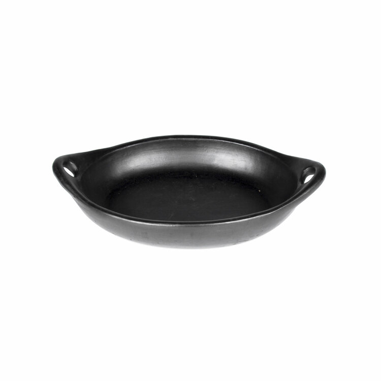 Black Pottery Oval serving dish