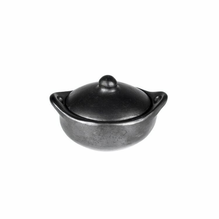 Black Pottery Oval frying pan