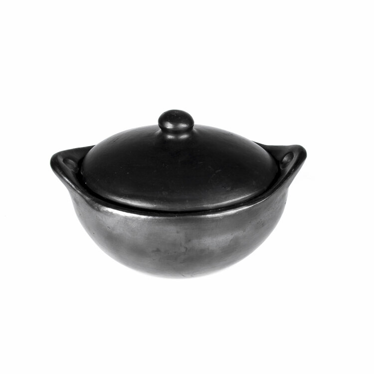 Black Pottery Oval frying pan