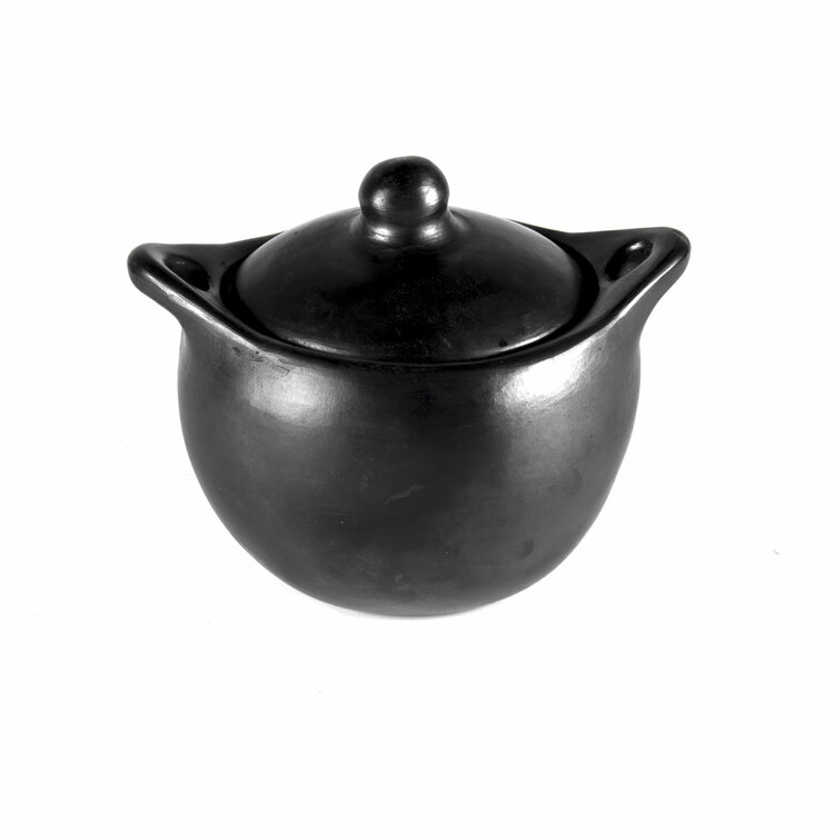 Black Pottery Kookpot met deksel