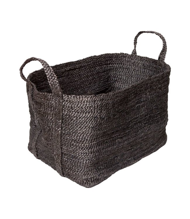 The Dharma Door Large jute basket - charcoal