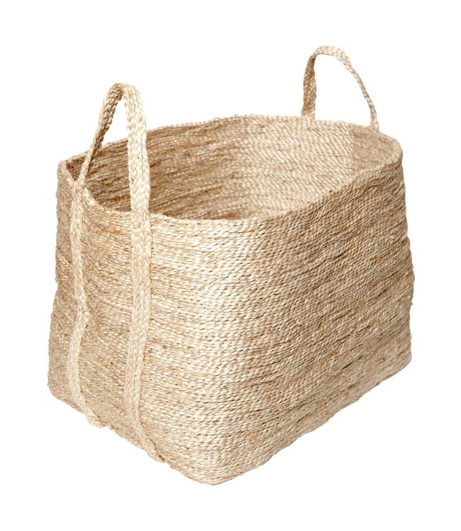 Large jute basket - natural