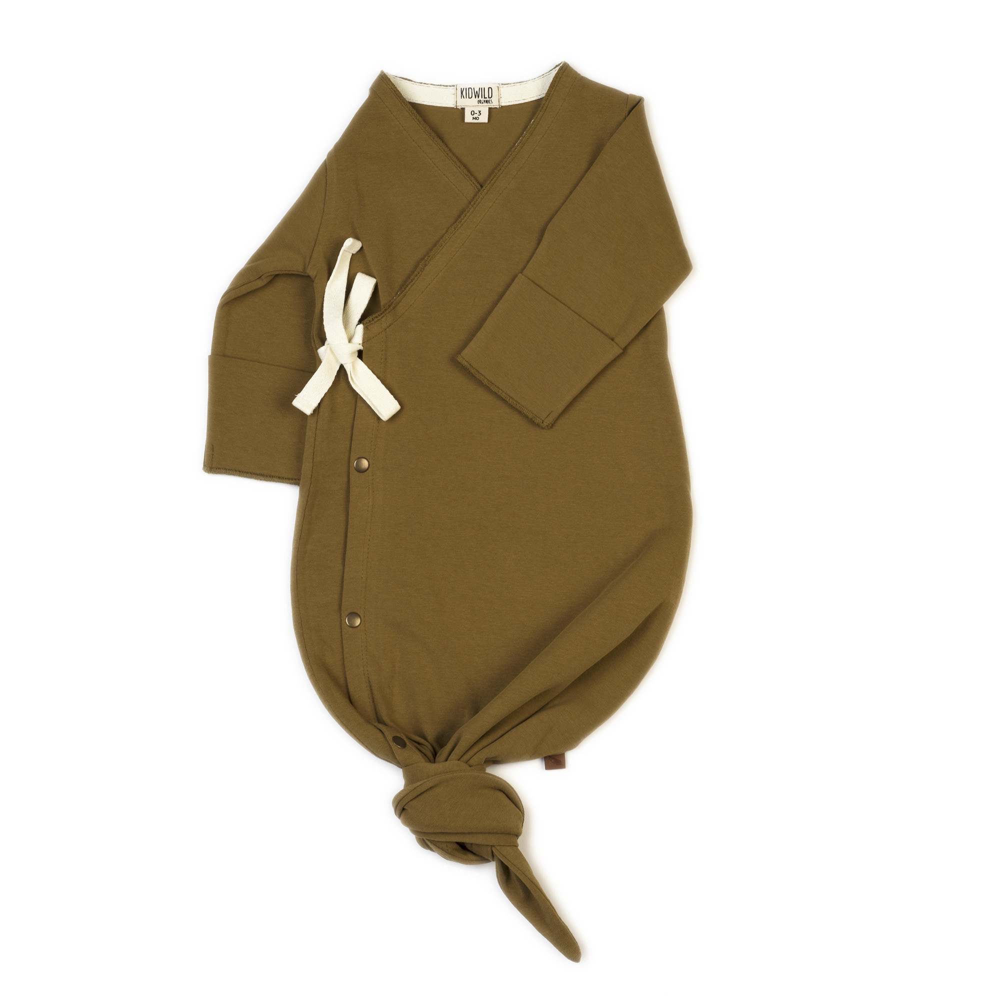 organic baby kimono gown