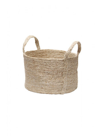 The Dharma Door Round jute basket - natural