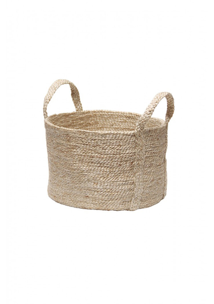 The Dharma Door Round jute basket - natural