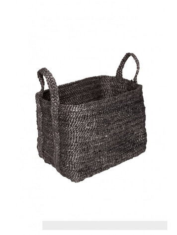 The Dharma Door Small jute basket - charcoal