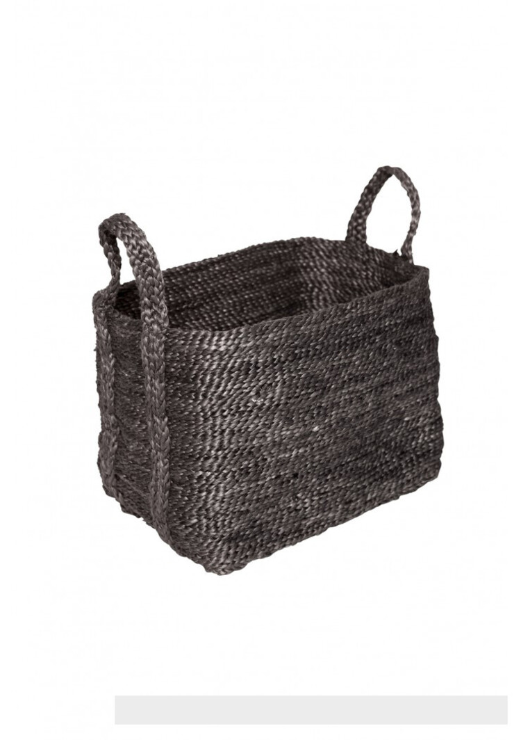 The Dharma Door Small jute basket - charcoal