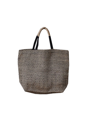 The Dharma Door Jute shopper - black diamond