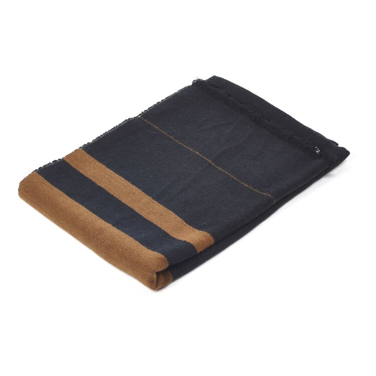 Libeco Oscar throw - black stripe
