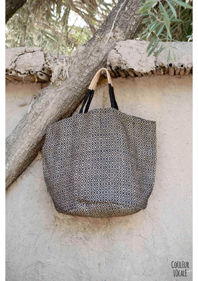 The Dharma Door Jute shopper - black diamond