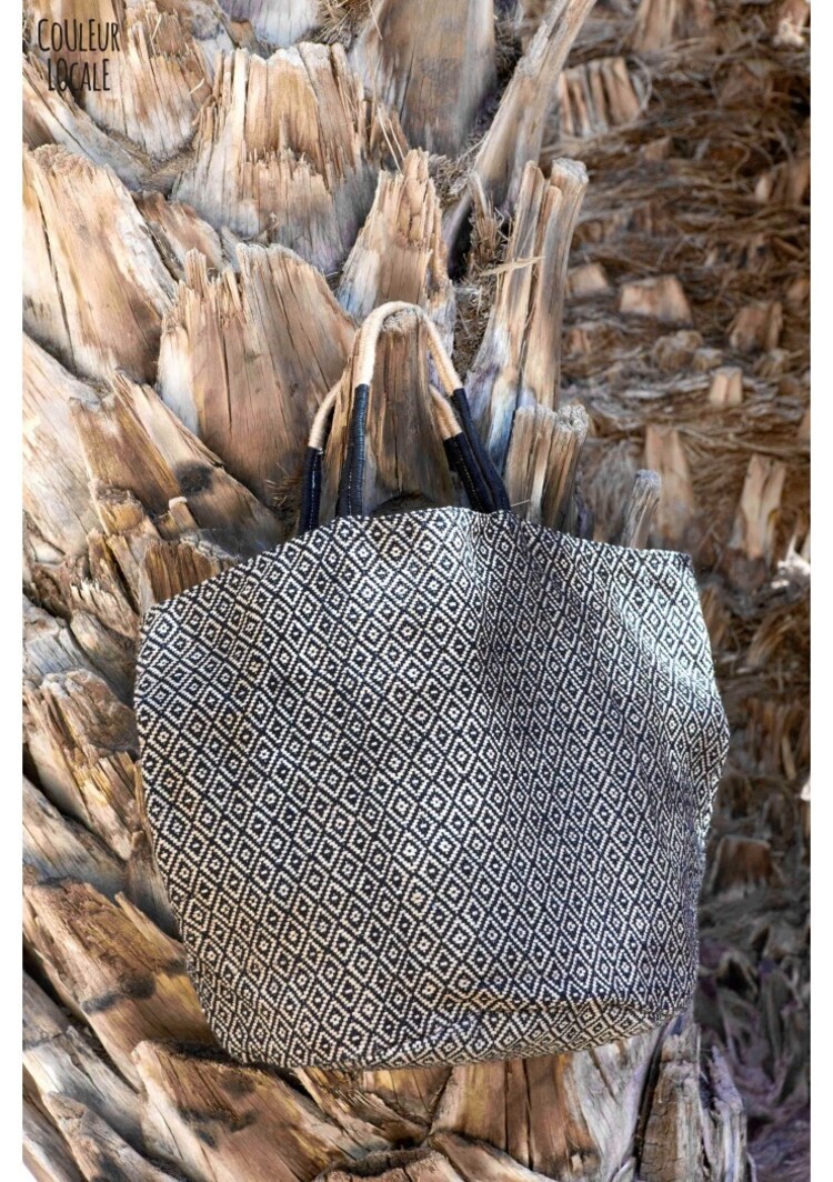 The Dharma Door Jute shopper - black diamond
