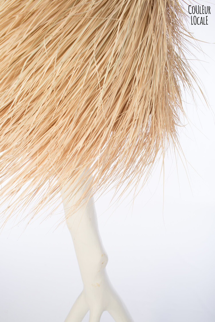 Rock The Kasbah Palm staanlamp 'Tak' - wit/palm naturel