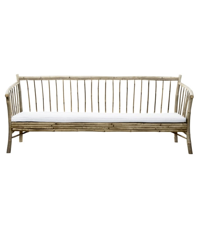 Lounge sofa in bamboo with white mattress