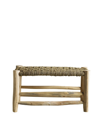 Tine K Home Stool in palmleaf/tree - double - natural