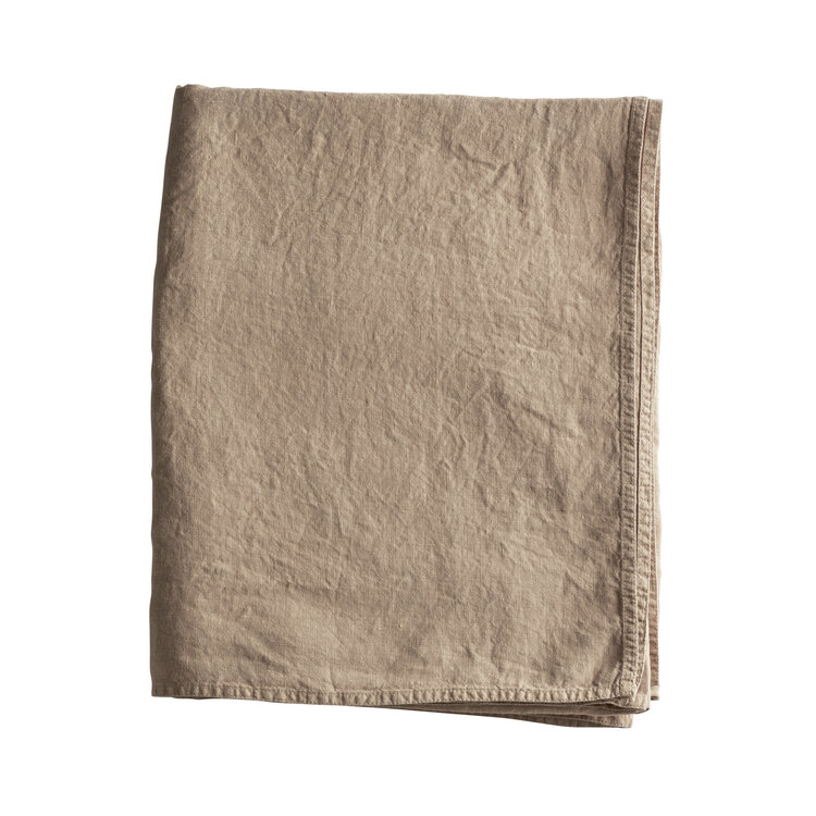 Tine K Home Multi-functionele linnen plaid - camel