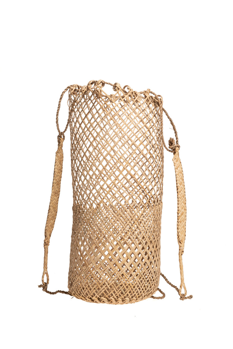 Rotan windlicht Borneo met glas