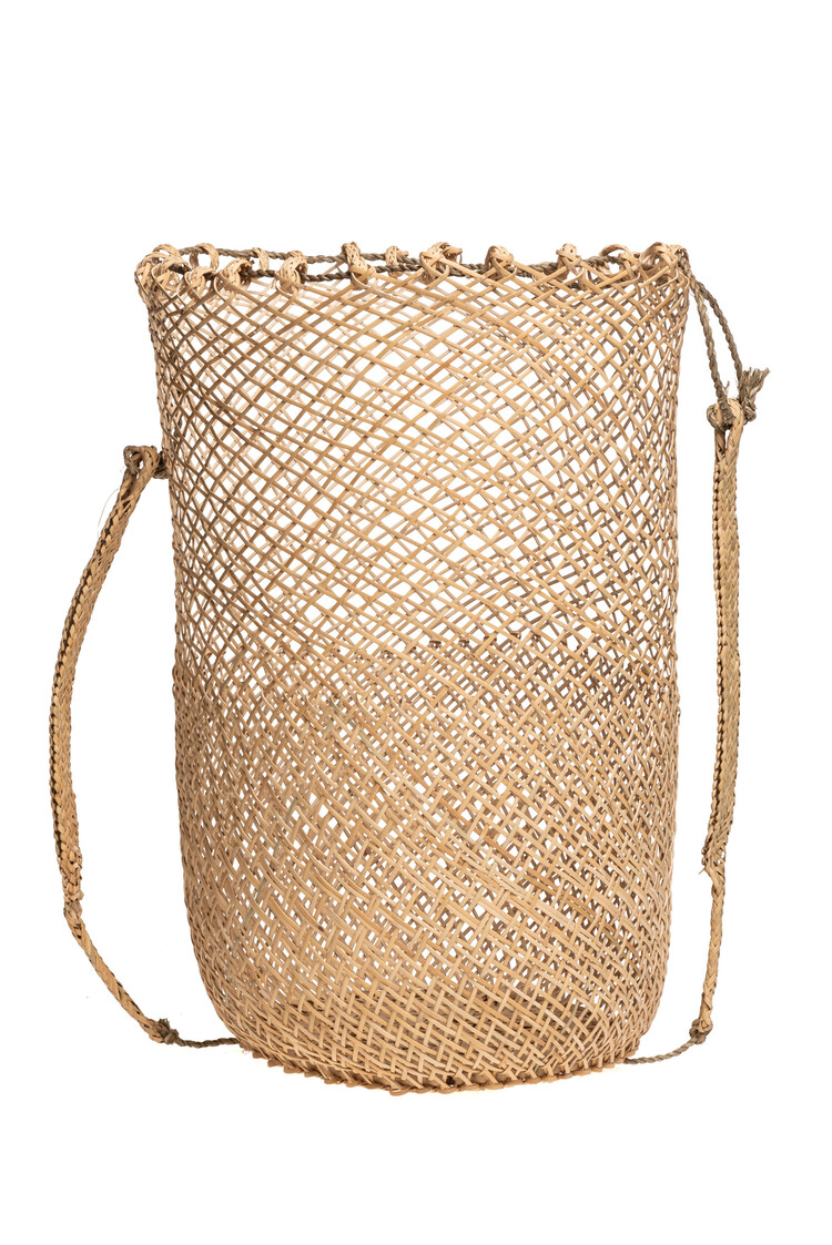 Rotan windlicht Borneo met glas