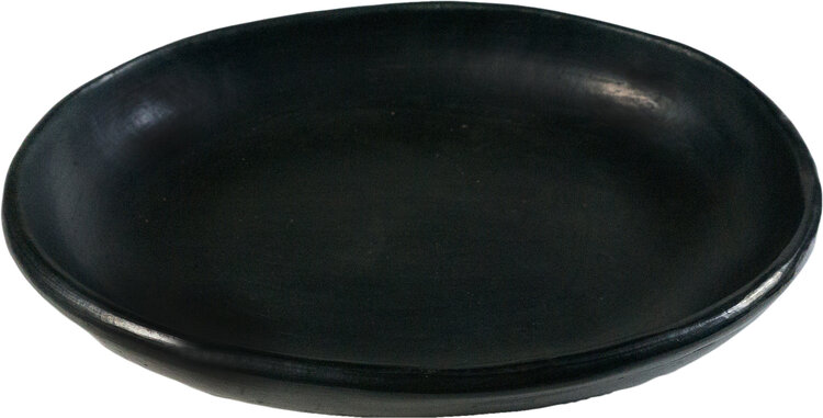Black Pottery Snack bordje