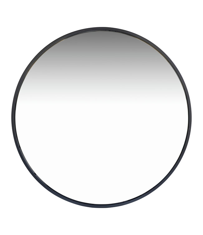 Ronde spiegel metalen frame - zwart