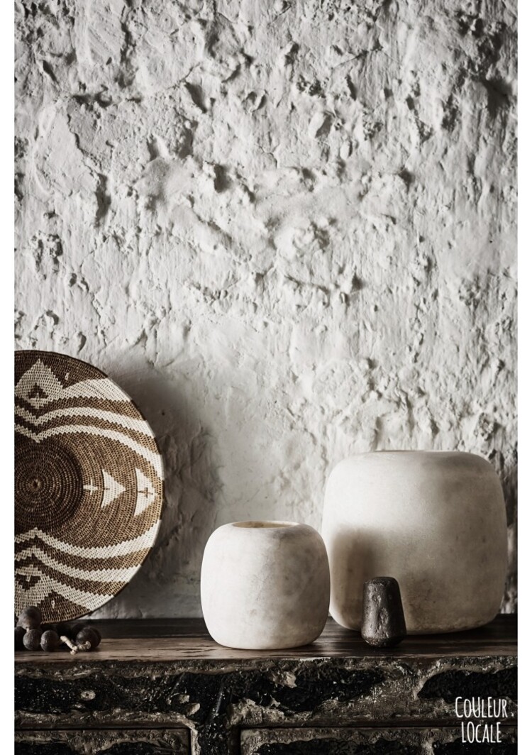 Alabast candleholder 'Curra'