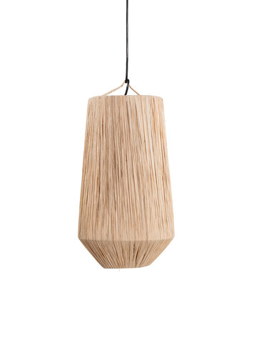 Couleur Locale Hanging light raphia 'cylinder'