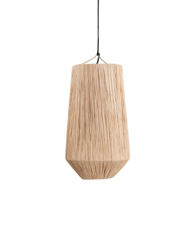 Couleur Locale Hanglamp raffia 'cylinder'